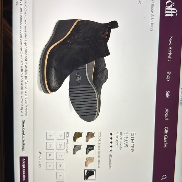 Soft Size 9 Emeree Black Suede boot - Picture 3 of 3